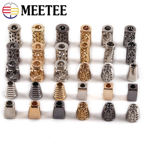 Meetee 100pcs Metal Bells Buckle Tighten Adjust Fixed Cord Lock Stopper DIY Pants Non-slip Jacket Cord End  Buckle Decor Button ► Photo 1/6