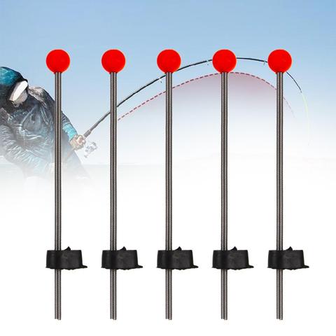 5Pcs Portable Winter Outdoor Fishing Red Ball Spring for Boat Sea Ice Fishing Rod Tools Tackle Accessories Equipment ► Photo 1/6