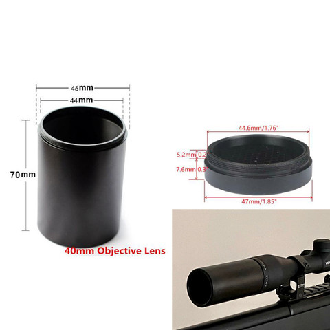 Metal Tactial Sunshade Tube Shade for Rifle scope with 40mm Airsoft Rifle 40mm Anti-reflection Sunshade Protective Cover ► Photo 1/6