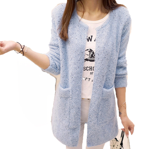 Autumn Winter Long Cardigan Women korean sweaters fashion 2022 Crochet Cardigan Female Knitted Tops pull femme hiver ► Photo 1/6