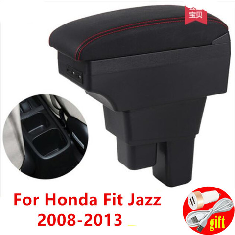 Centre Console Storage Box Armrest For Honda Fit Jazz 2008-2013 Arm Rest 2009 2010 2011 2012 ► Photo 1/6