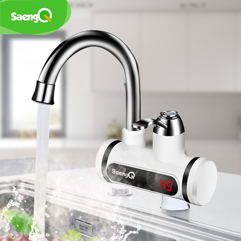 saengQ Temperature Display Instant Hot Water Tap Tankless Electric Faucet Water Instant Hot Faucet Water Heater Water Heating ► Photo 1/6