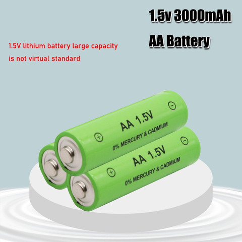 1-4pcs New AA Rechargeable Battery 1.5V 3000mah Alkaline Batteries for Remote Control Electronic toys LED light Shaver Radio ► Photo 1/5