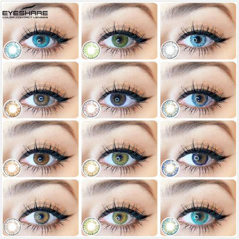 1Pair 3tone  series colored Contact Lenses for Eyes Cosmetic Contacts Natural Color Lens ► Photo 1/6