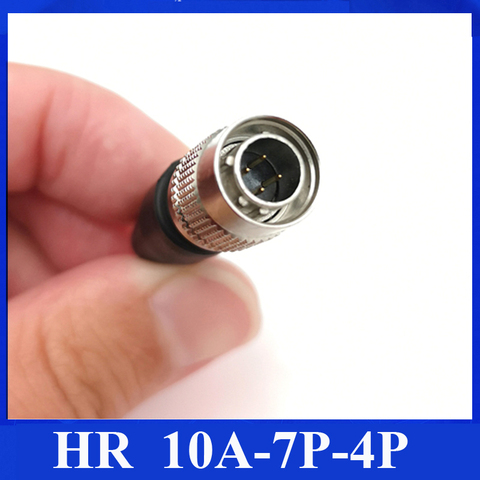 Hirose Connector 4 pin plug, HR10A-7P-4P, Zoom F8 F4 Camera connector 4 pin plug, Automation equipment power connector plug ► Photo 1/6