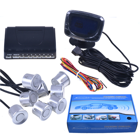 LCD display car parking sensor 8 sensors parktronic electromagnetic simple car parking system ► Photo 1/6