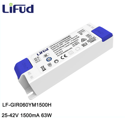 Lifud LED Driver 63W 1500mA DC 25-42V AC220-240V LF-GIR060YM1500H Transformer Commercial Lighting Driver LED Driver Panel ► Photo 1/4