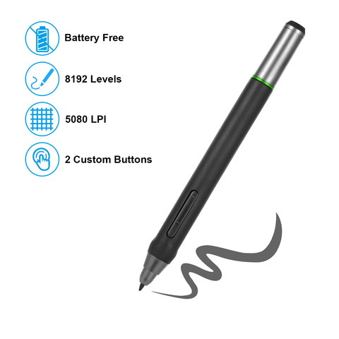 BOSTO Digital Pen 8192 Levels Pressure Battery-Free Stylus Pen for BOSTO BT-16HDT/BT-16HDK/BT-16HD/BT-22U MINI/BT-22UX ► Photo 1/6
