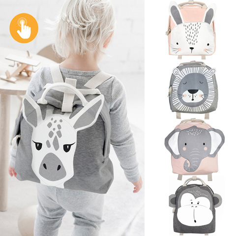 Children Backpack Toddler Kids School Bag Backpack For Baby Kids Cute School bag boy girl light Bag Rabbit Butterfly lion Bag ► Photo 1/6