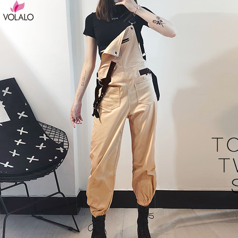 VOLALO Off Shoulder Jumpsuit Women Long Jumpsuit 2022 New Fashion Spring Autumn Rompers Female Strap Jumpsuits Streetwear ► Photo 1/6