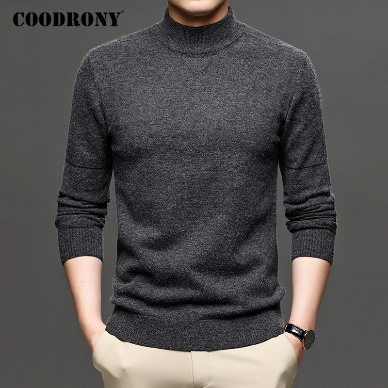 Mens Turtle Neck Knitted Pullover Jumper Winter Thick Warm Sweater Tops Knitwear