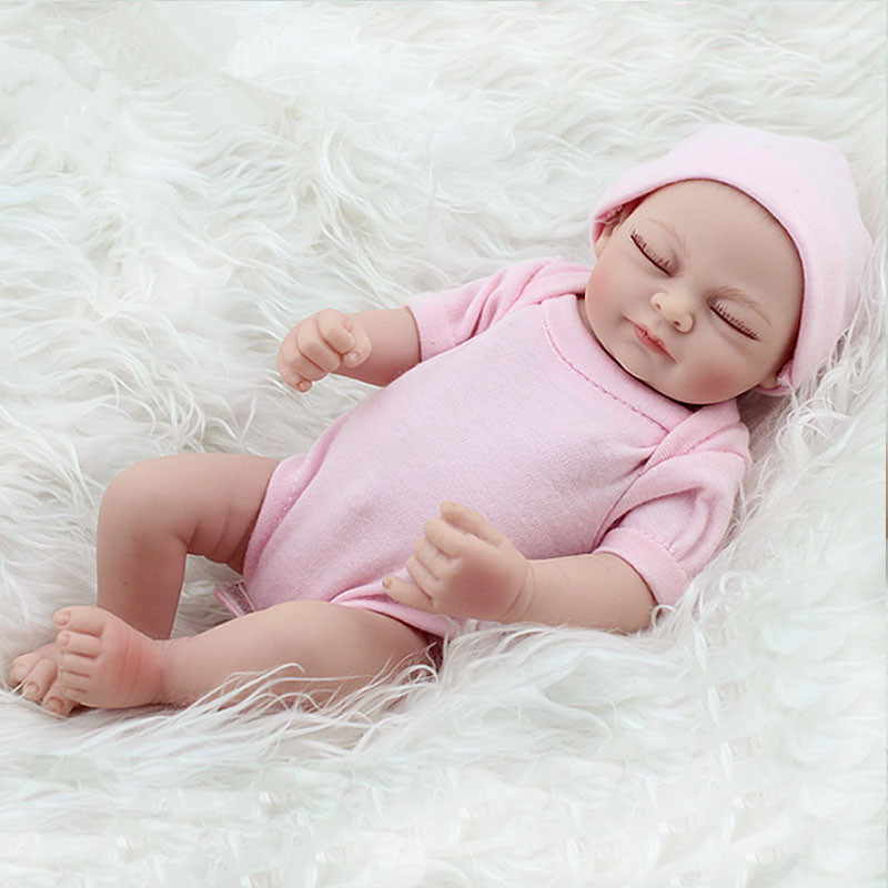 Buy Online 11 28cm Gentle Touch Vinyl Lifelike Full Silicone Mini Bebe Reborn Doll Realistic Lovely Infant Dolls For Girls Toys Gifts Alitools