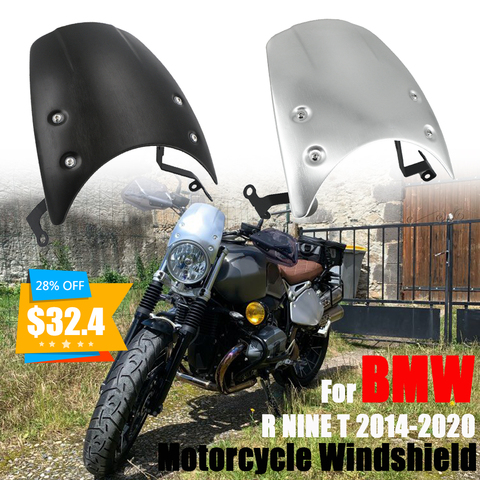 For BMW R NINE T NINET R9T R 9 T Racer Pure Urban Scrambler 2014-2022 Motorcycle Windshield Aluminum Wind Deflector Windscreen ► Photo 1/6