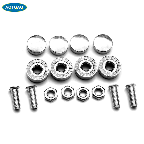 1 Set Chrome Anti-theft Screws Car License Plate Bolts Frame Screws ► Photo 1/6