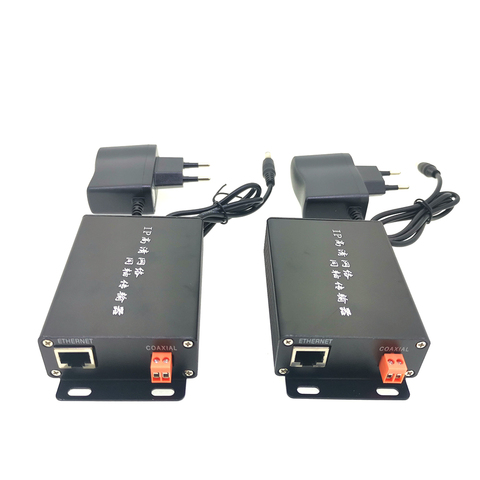 1pair with Power adapter Ethernet Extender over twisted pair converter 2KM for IP cameras IP video transmitter over twisted pair ► Photo 1/6