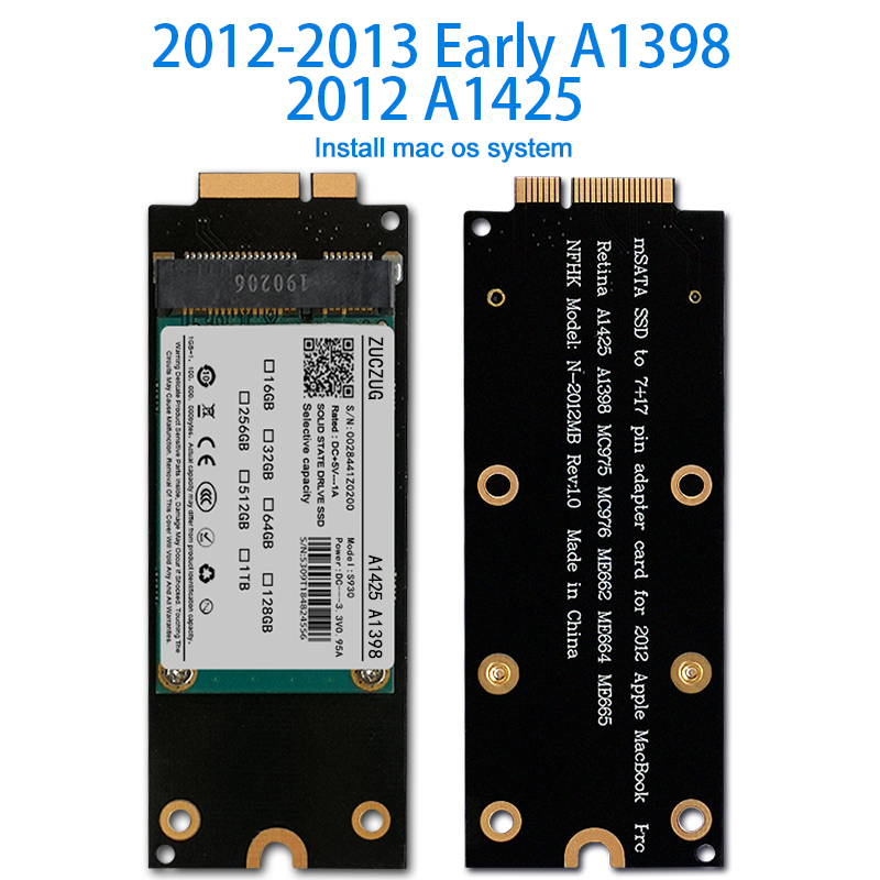 Yoghurt deadline Forkert for Macbook Pro Retina 13" A1425 15" A1398 Blade SSD Solid State Drive  1000GB Late/Mid 2012 Early 2013 MC976/975 MD212/213 ME662 - Price history &  Review | AliExpress Seller - shenzhen ssd Store | Alitools.io