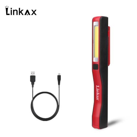 USB Rechargeable Flashlight COB LED Work Lamp Camping Torch Inspection Light Lamp magnet Hand Torch Built in Battery+USB Cable ► Photo 1/6