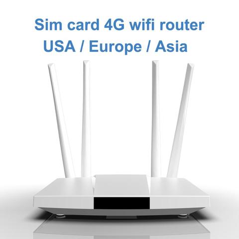 LC112 4G lte cpe SIM card wifi router 300m CAT4 32 wifi users router RJ45 WAN LAN indoor 4G wifi router ► Photo 1/4