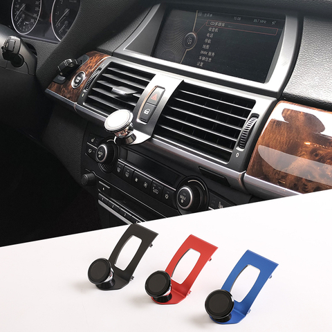 Aluminum Alloy For BMW X5 X6 E70 E71 2008-2013 Car Center Air Vent Mobile Phone Holder Accessories ► Photo 1/6