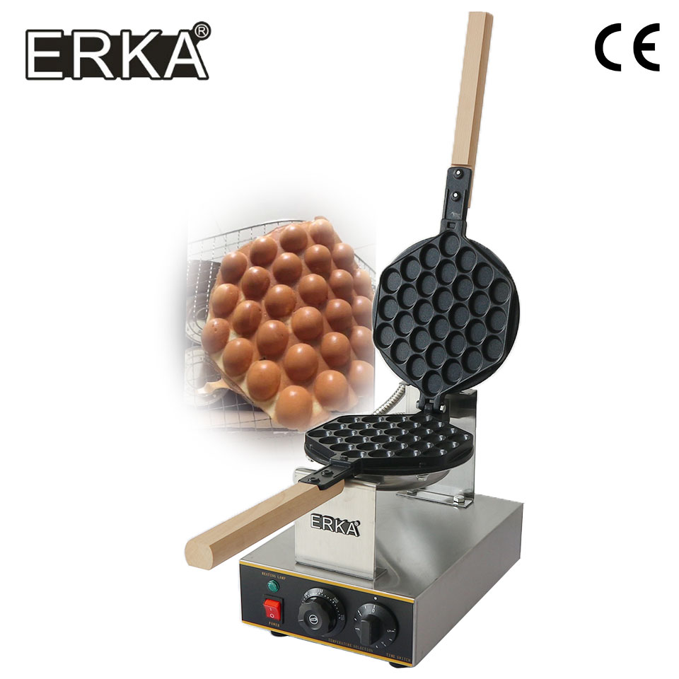 Rotating Electric Nonstick Eggettes Egg Puff Bubble Waffle QQ Egg waffle Baker 