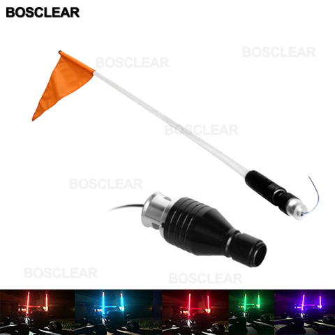 1.2/1.5/1.8m Whip Light LED Flag Lamp Pole Safety Antenna decoration Lights for jeep Sand Buggy UTV ATV Truck Sand Rails BOSCLEA ► Photo 1/1