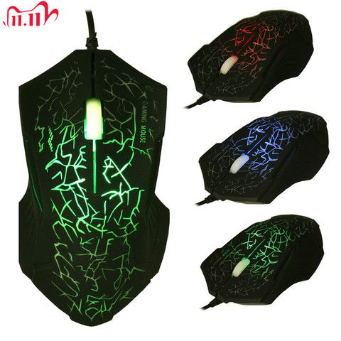 KOOYUTA Promotion Special Shaped 3 Buttons USB Wired Luminous Gamer Computer Gaming Mouse 7 Colors For Laptop Desktop 3200DPI GT ► Photo 1/6