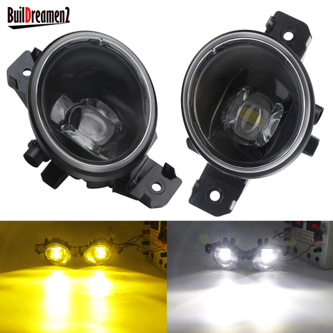 2 Pieces LED Fog Light 30W 8000LM Car Front Fog Lamp White Yellow For Nissan X-Trail Almera Juke Micra Murano NV400 Micra Teana ► Photo 1/6