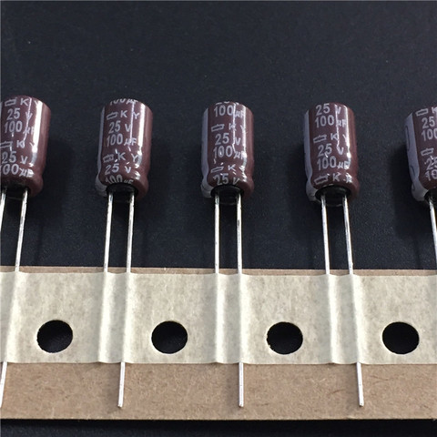 10pcs 100uF 25V NCC KY Series 6.3x11mm Low Impedance Original 25V100uF Motherboard Capacitor ► Photo 1/2