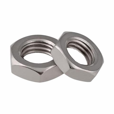 Hex Thin Nut M4 M5 M6 M8 M10 M12 M14 M16 M18 M20 Lock Nuts Flat Hexagon Nuts 316 Stainless Steel DIN439 Thin Nuts ► Photo 1/1