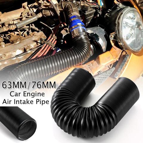 Buy Online 1m 63 76mm Car Engine Flexible Air Hose Air Intake Pipe Inlet Hose Tube Car Air Filter Intake Cold Air Ducting Feed Hose Pipe Alitools