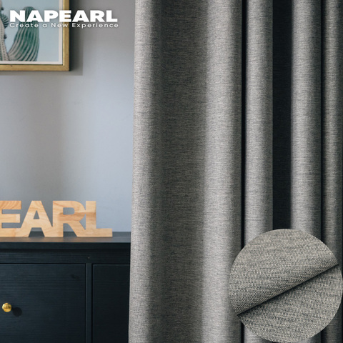 NAPEARL 1 Piece Solid Drops All Match Home Decor Curtains for Living Room Windows Thread Drapes Modern Pastoral Kitchen Delicate ► Photo 1/6