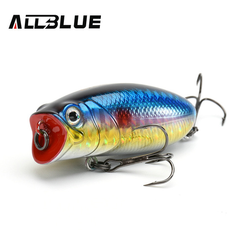 ALLBLUE FATSO Topwater Popper Shallow Crankbait 57MM 9G Rolling Fishing Lure Wobbler Artificial Bait Freshwater Bass Pike Tackle ► Photo 1/6