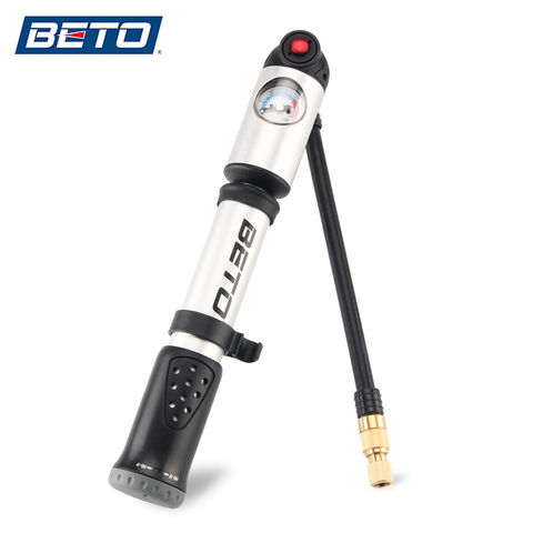 BETO MP-036 300psi MTB Portable Fork Air Pump Bicycle Presta Schrader Tyre Inflator Road Bike Cycling Mini Gauge Tire Air Pump ► Photo 1/6