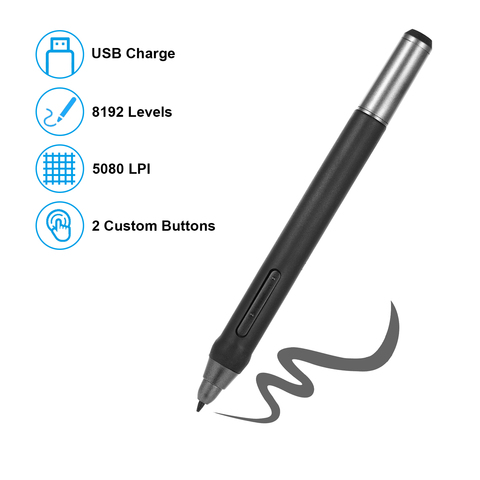 BOSTO Rechargeable Pen Digital Pen 8192 Levels Pressure Stylus Pen for BOSTO 13HD/16HD/16HDK/16HDT/22UX ► Photo 1/6