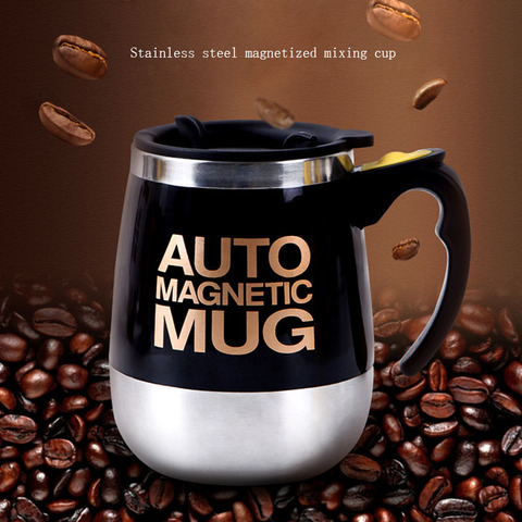 Auto Sterring Coffee mug Stainless Steel Magnetic Mug Cover Milk Mixing Mugs Electric Lazy Smart Shaker Coffee Cup and Mugs ► Photo 1/6