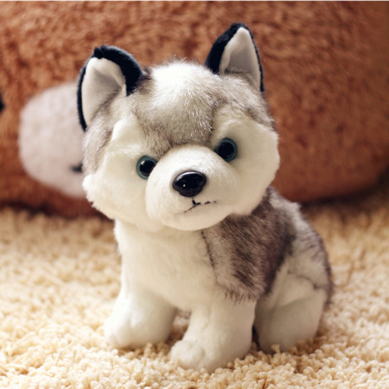 Realistic Husky Dog Stuffed Toys Plush Animals Kids Toys Children Soft Pet Doll 