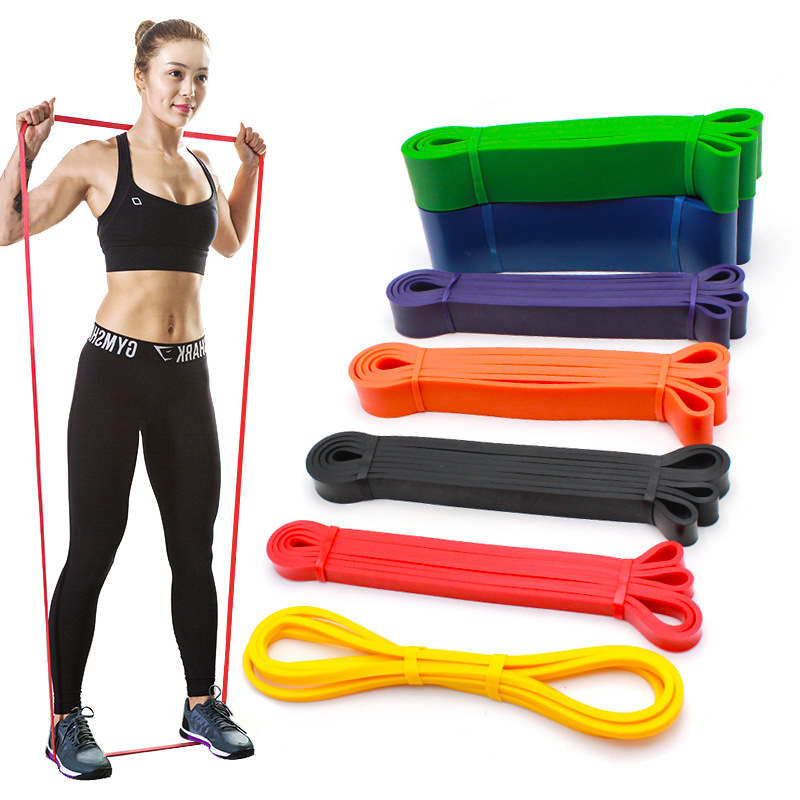 Rubber Latex Fitness Resistance Bands Pilate Tube Workout Exercise Yoga Training 