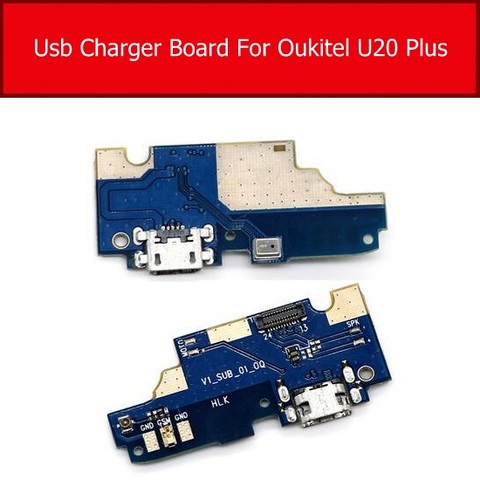 100% New usb charge port plug board For Oukitel U20 Plus charging USB jack dock board module Flex Cables replacement parts ► Photo 1/4