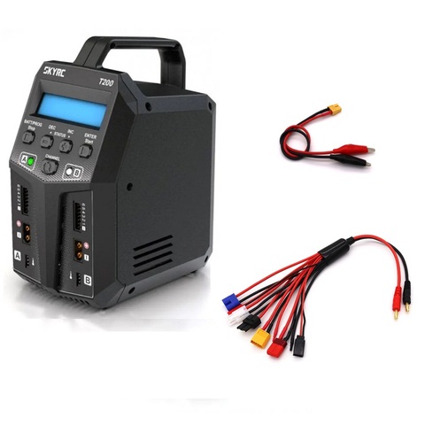 SKYRC T200 2X100W 12A AC/DC DUAL Battery Balance Charger for 1-6S Lipo/LiHV/LiFe/LiIon Battery - EU Plug ► Photo 1/6