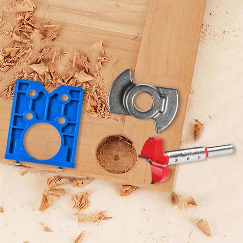 35mm Hinge Hole Jig Drill Guide Set DIY Woodworking Door Hole Opener Concealed Hinges Guide Door Saw Cabinet Accessories Tool ► Photo 1/6