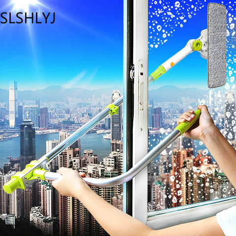 Double Glass Side Magnetic Window Cleaner Telescopic Brush Tool