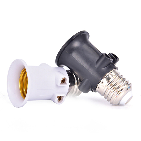 PBT Fireproof E27 Bulb Adapter Lamp Holder Base Socket Conversion with EU Plug ► Photo 1/6
