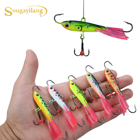 Sougayilang 5PCS/Lot Winter Ice Fishing Lure 8cm 19.6g Exposed Hook Jigs Bait Fishing Hooks Artificial Bait Fishing Tackle Pesca ► Photo 1/6