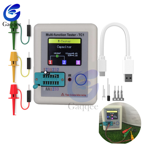 LCR-TC1 Transistor Tester TFT Diode Triode Capacitance Meter LCR  NPN PNP MOSFET Resistor Test LCD 3.5 inch TFT Multimeter ► Photo 1/6