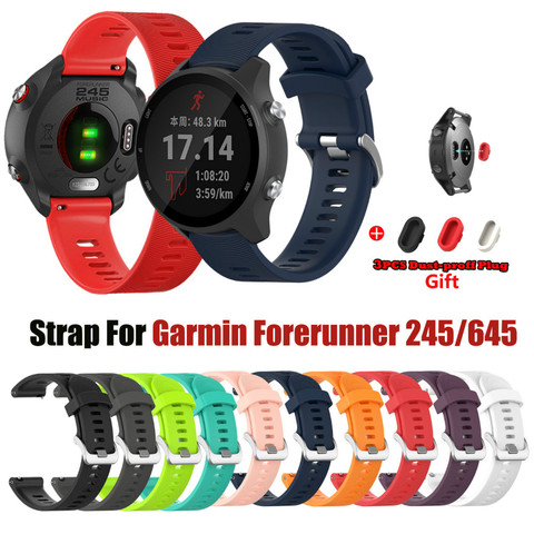 Duszake Strap For Garmin 245 Silicone Watch Band Sports Strap For Forerunner 245M/645/Vivoactive 3/Venu/Venu SQ Bracelet ► Photo 1/6
