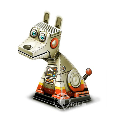 Optical Illusions Mechanical Dog Ornaments Folding Cute Mini 3D Paper Model Papercraft DIY Kids Adult Handmade Craft Toys ER-069 ► Photo 1/3