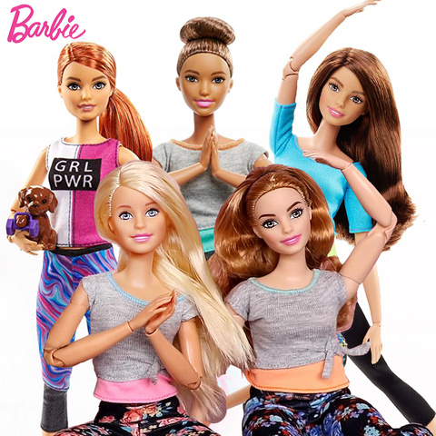 Original Barbie Gymnastics Yoga Sports Doll Barbie  Educational Toy Girl Christmas Birthday Toys Gift Girls Toys  Baby Doll ► Photo 1/5