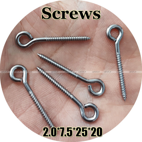 2.0*7.5*25*20 / 50 Screws, Stainless Steel, Closed Eye, Plug Hardware, Jerk Baits, Lure Making, Fishing ► Photo 1/1