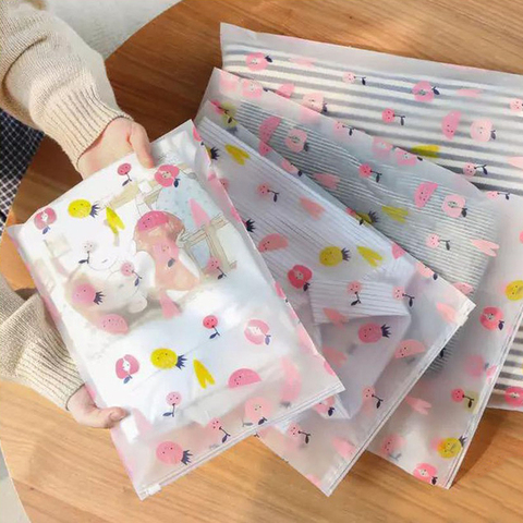 Fruit Pattern Clear Plastic Storage Bag Ziplock Travel Bags Zip Lock Valve Slide Seal Packing Pouch For Cosmetic Clothing ► Photo 1/5