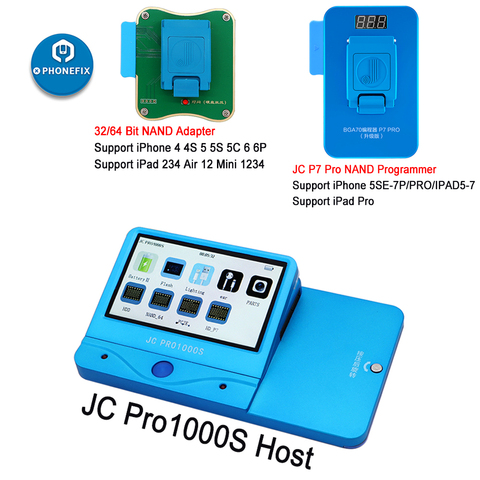 JC Pro1000S JC P7 Pro P11 NAND Programmer Serial Number Read Write Repair Tool For iPhone 11 XR XS Max 8 X 7 7P 6 6S All iPad ► Photo 1/6